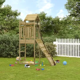 jardin-terroir.com - Maisonnette de jeu avec mur d'escalade bois de pin imprégné