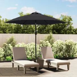 jardin-terroir.com - Tissu de remplacement pour parasol d'extérieur Noir 300 cm