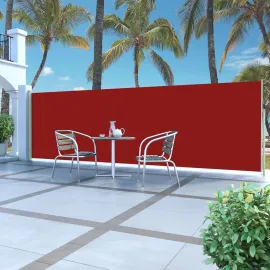 jardin-terroir.com - Auvent latéral rétractable de patio 160x500 cm Rouge