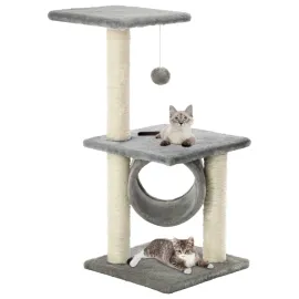 jardin-terroir.com - Arbre à chat avec griffoirs en sisal 65 cm Gris