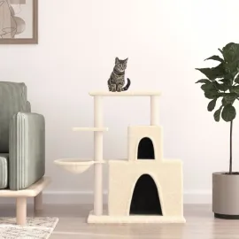jardin-terroir.com - Arbre à chat avec griffoirs en sisal Crème 83 cm