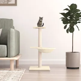 jardin-terroir.com - Arbre à chat avec griffoirs en sisal crème 72 cm
