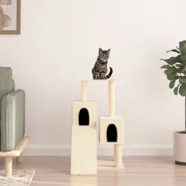 jardin-terroir.com - Arbre à chat avec griffoirs en sisal Crème 82 cm