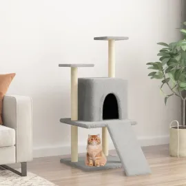 jardin-terroir.com - Arbre à chat avec griffoirs en sisal gris clair 110 cm