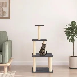jardin-terroir.com - Arbre à chat avec griffoirs en sisal gris foncé 111 cm