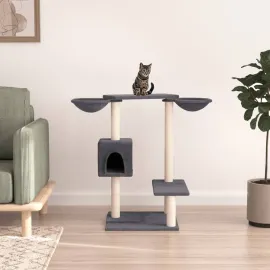 jardin-terroir.com - Arbre à chat avec griffoirs gris foncé 82 cm