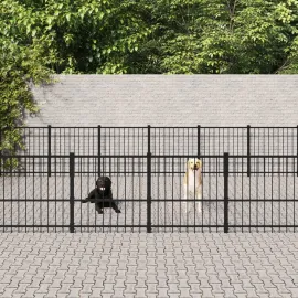 jardin-terroir.com - Chenil d'extérieur pour chiens Acier 32,93 m²