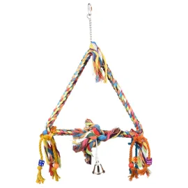 jardin-terroir.com - FLAMINGO Corde à balançoire jouet pour oiseaux triangle M 33x5x47 cm