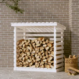 jardin-terroir.com - Support pour bois de chauffage Blanc 108x73x108 cm Bois de pin