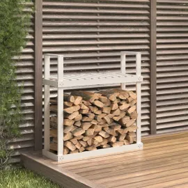 jardin-terroir.com - Support pour bois de chauffage Blanc 110x35x108,5cm Bois de pin