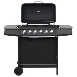 jardin-terroir.com - Barbecue au gaz avec 6 zones de cuisson Acier Noir