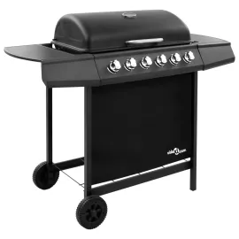 jardin-terroir.com - Barbecue gril à gaz avec 6 brûleurs Noir