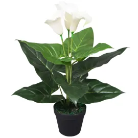 jardin-terroir.com - Plante artificielle avec pot Lis Calla 45 cm Blanc 