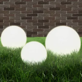 jardin-terroir.com - Jeu de lampe boule à LED 3 pcs PMMA sphérique 20/30/40 cm