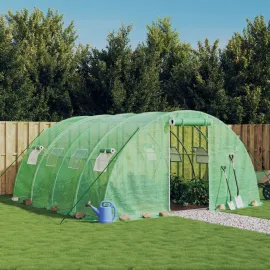 jardin-terroir.com - Serre avec cadre en acier vert 16 m² 4x4x2 m