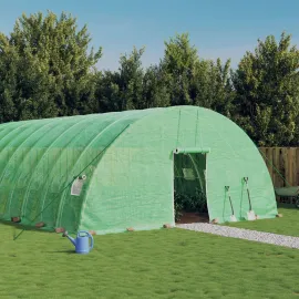 jardin-terroir.com - Serre avec cadre en acier vert 120 m² 20x6x2,85 m