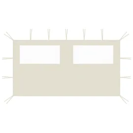 jardin-terroir.com - Paroi latérale de belvédère avec fenêtres 4x2 m Crème