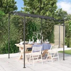 jardin-terroir.com - Auvent anthracite 2x2,3 m 180 g/m² tissu et acier