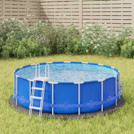 jardin-terroir.com - Bâche de piscine gris clair Ø244 cm géotextile polyester