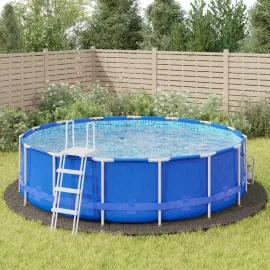 jardin-terroir.com - Bâche de piscine gris clair Ø550 cm géotextile polyester