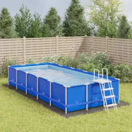 jardin-terroir.com - Bâche de piscine gris clair 750x370 cm géotextile polyester