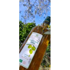 jardin-terroir.com - Huile d’olive AB Bio 1ère pression à froid olives variété cailletier - bouteille de 25cl