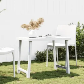 jardin-terroir.com - Table de camping blanc 79x56x64 cm PP aspect de bois
