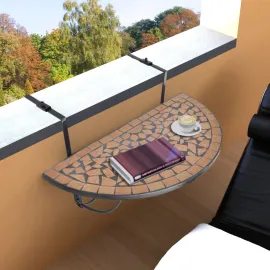 jardin-terroir.com - Table suspendue de balcon Terre cuite Mosaïque