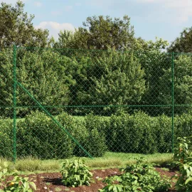 jardin-terroir.com - Clôture à mailles losangées avec bride vert 1,4x10 m