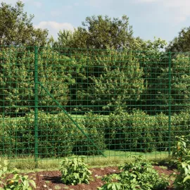 jardin-terroir.com - Clôture en treillis métallique et piquet d'ancrage vert 1,8x10m