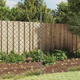 jardin-terroir.com -  Poteaux de clôture 15 pcs argenté 150 cm acier galvanisé