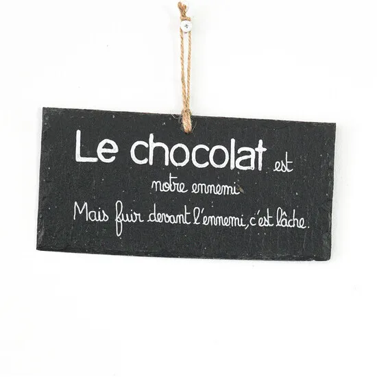 jardin-terroir.com - Écriteau "Le chocolat est notre ennemi"