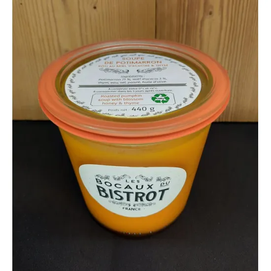 jardin-terroir.com - Soupe de potimarron rôti au miel d'acacia et thym