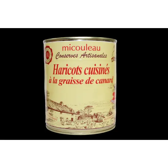 jardin-terroir.com - HARICOTS CUISINES A LA GRAISSE CANARD, Poids net (en g): 840