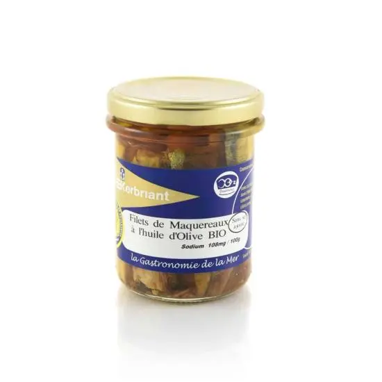 jardin-terroir.com - Filets de maquereaux à l’huile d’olive Biologique - A teneur réduite en sodium - 200g