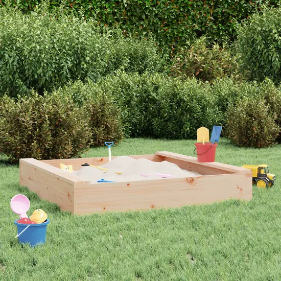 jardin-terroir.com - Bac à sable avec sièges carré bois de pin massif