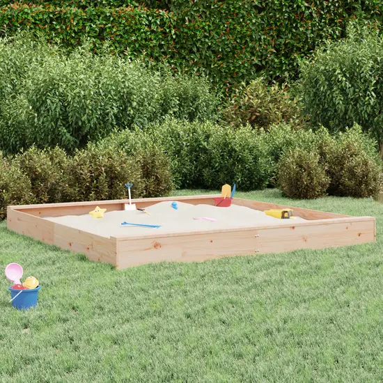 jardin-terroir.com - Bac à sable avec sièges carré bois de pin massif