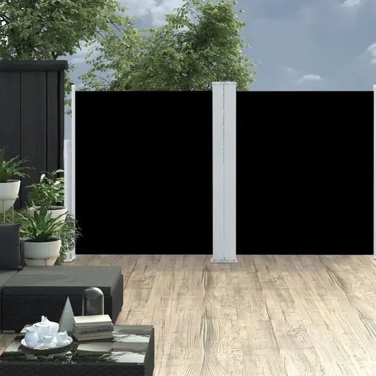 jardin-terroir.com - Auvent latéral rétractable Noir 140 x 600 cm