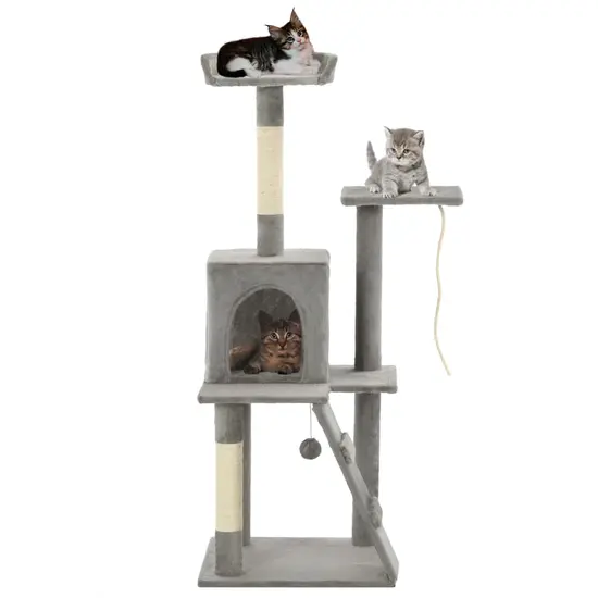 jardin-terroir.com - Arbre à chat avec griffoirs en sisal 120 cm Gris