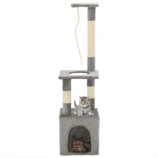jardin-terroir.com - Arbre à chat avec griffoirs en sisal 109 cm Gris