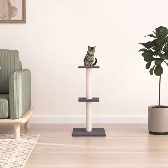 jardin-terroir.com - Arbre à chat avec griffoirs en sisal gris foncé 73 cm