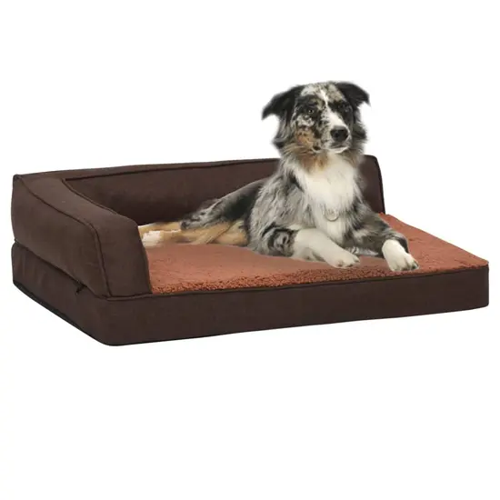 jardin-terroir.com - Matelas de lit ergonomique de chien 60x42 cm Polaire aspect lin