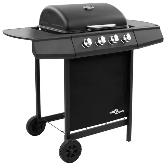 jardin-terroir.com - Barbecue gril à gaz avec 4 brûleurs Noir