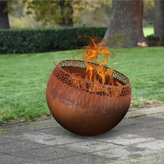 jardin-terroir.com - Esschert Design Bol à feu boule moucheté Rouille