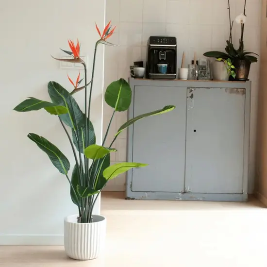 jardin-terroir.com - Emerald Plante artificielle Strelitzia en pot avec fleurs 120 cm