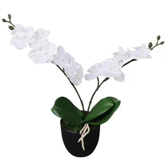 jardin-terroir.com - Plante artificielle avec pot Orchidée 30 cm Blanc