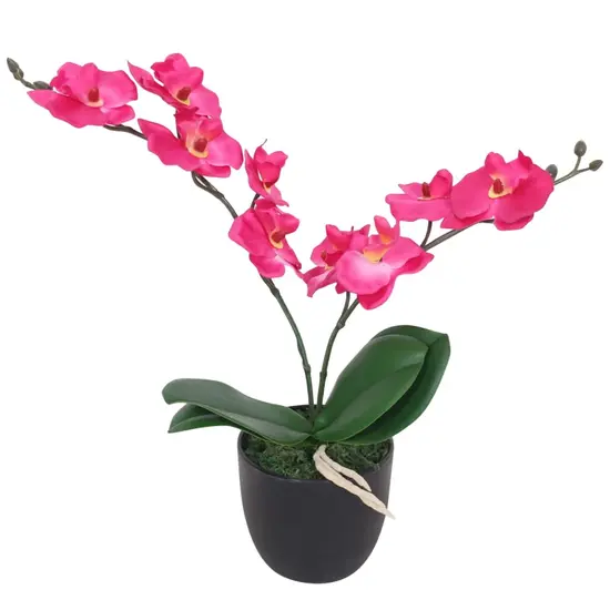 jardin-terroir.com - Plante artificielle avec pot Orchidée 30 cm Rouge