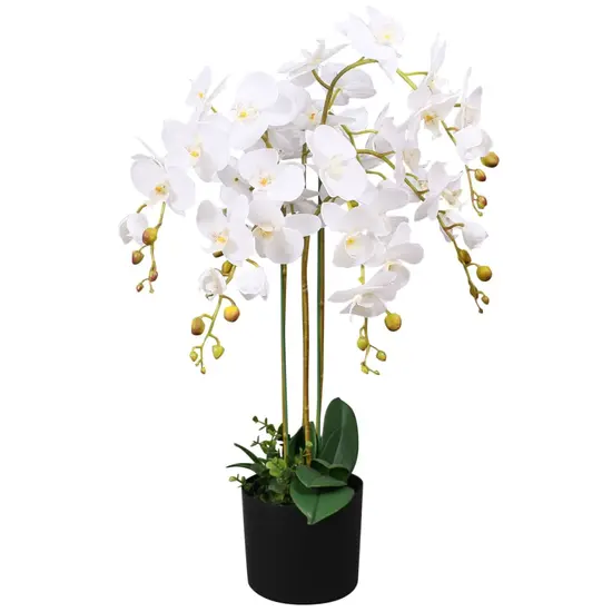 jardin-terroir.com - Plante artificielle avec pot Orchidée 75 cm Blanc