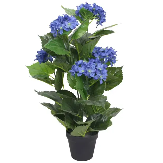 jardin-terroir.com - Plante hortensia artificielle avec pot 60 cm Bleu 