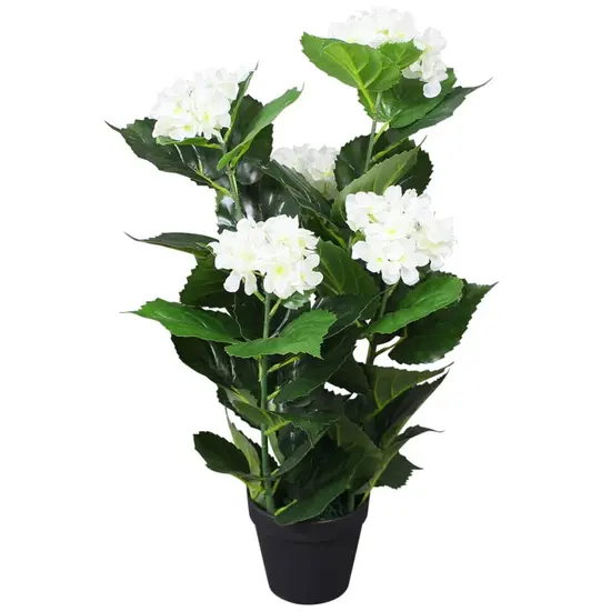 jardin-terroir.com - Plante hortensia artificielle avec pot 60 cm Blanc